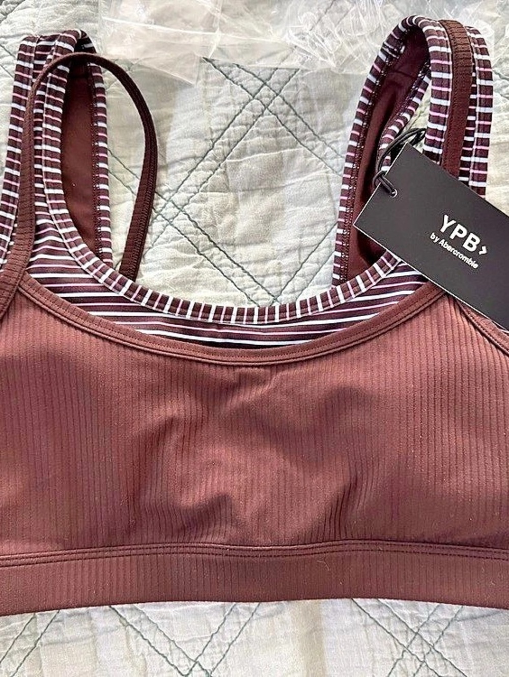 Abercrombie & Fitch YPB studioFLEX Rib Double-Layered Sports Bra Sports Bra